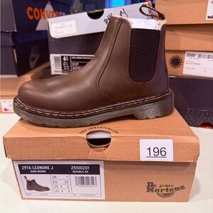 Dr. Martens Kids' Brown Leather Boots